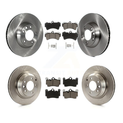 Front Rear Brake Rotor & Ceramic Pad Kit (6Pc) For Audi Q7 With 358mm Diameter K8C-100011