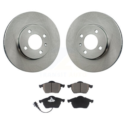 Front Brake Rotors & Ceramic Pad Kit For Volkswagen Jetta With 256mm Diameter Rotor K8C-100079