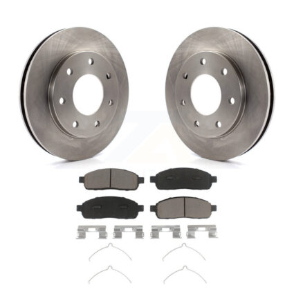 Front Brake Rotor Ceramic Pad Kit For Ford F-150 With 7 Lug Wheels 11th Digit Of Vin Is C K8C-100097