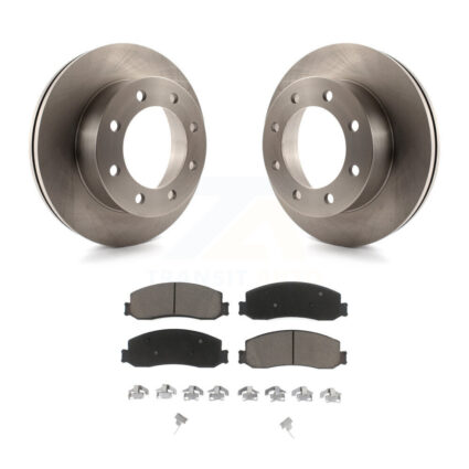 Front Brake Rotors Ceramic Pad Kit For 11 Ford F-350 Super Duty 4WD With Dual Rear Wheels K8C-100131