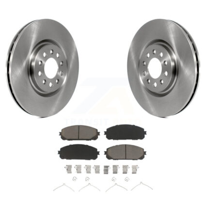 Front Brake Rotors & Ceramic Pad Kit For 2014-2023 Jeep Cherokee With Dual Piston Caliper K8C-100217