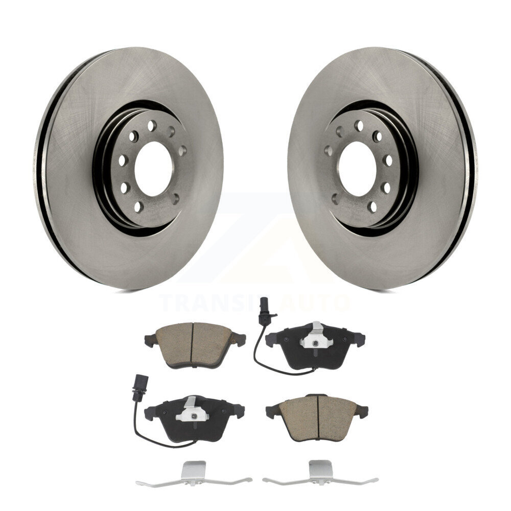 Front Brake Rotor Ceramic Pad Kit For 2010-2011 Saab 9-3X With 314mm Diameter K8C-100394