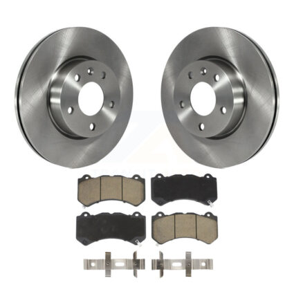 Front Brake Rotor Ceramic Pad Kit For 2017 Cadillac ATS V With 300mm Diameter K8C-100413