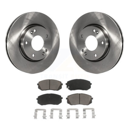 Front Disc Brake Rotors And Ceramic Pads Kit For 2010-2012 Kia Rondo K8C-100535