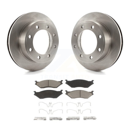 Front Disc Brake Rotors And Ceramic Pads Kit For Ford F-550 Super Duty F-450 K8C-100543