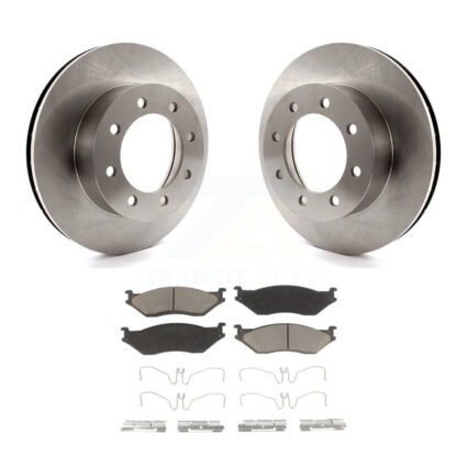 Front Disc Brake Rotors & Ceramic Pad Kit For Ford E-550 Super Duty F-450 F-550 Econoline K8C-100544