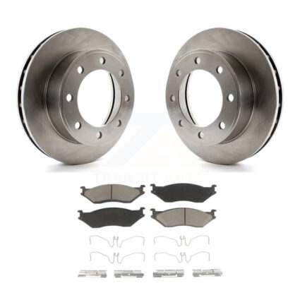 Front Disc Brake Rotors And Ceramic Pads Kit For 1999 Ford F-450 Super Duty F-550 K8C-100546
