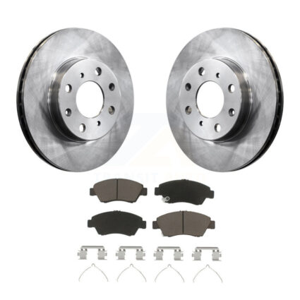 Front Disc Brake Rotors And Ceramic Pads Kit For Honda Civic K8C-100573