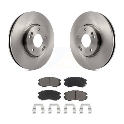 Front Disc Brake Rotors And Ceramic Pads Kit For 2006-2010 Hyundai Sonata 3.3L K8C-100625