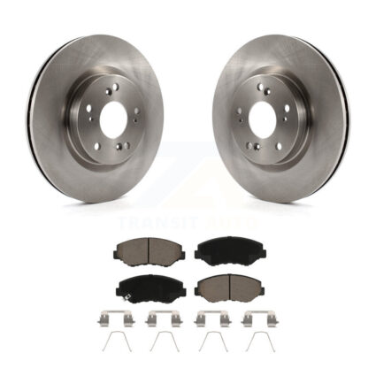 Front Disc Brake Rotors And Ceramic Pads Kit For 2012-2016 Honda CR-V FWD K8C-100632