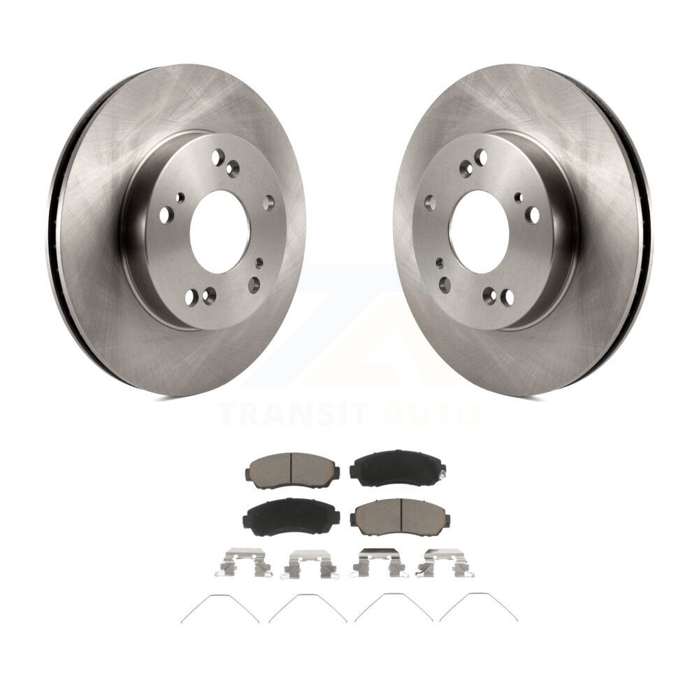 Front Brake Rotor And Ceramic Pad Kit For 2015 Honda Civic LX SE with Manual transmission K8C-100633