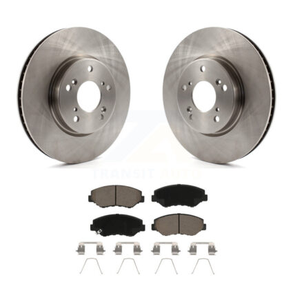Front Disc Brake Rotor & Ceramic Pad Kit For 2015 Honda Civic EX with Manual transmission K8C-100635
