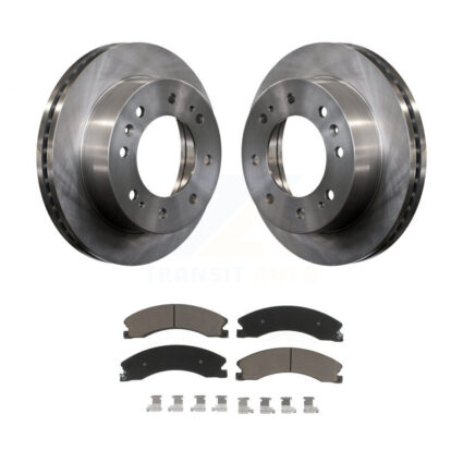 Front Disc Brake Rotors & Ceramic Pad Kit For GMC Chevrolet Sierra 2500 HD Silverado 3500 K8C-100686