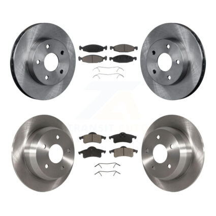 Front Rear Brake Rotor & Ceramic Pad Kit For Jeep Grand Cherokee With Teves ATE Caliper K8C-100718