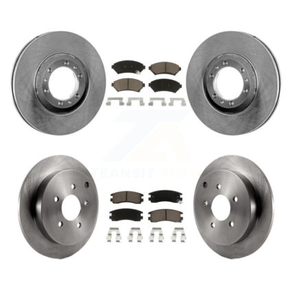 Front Rear Disc Brake Rotor Ceramic Pad Kit For Pontiac Montana FWD with rear brakes K8C-100726