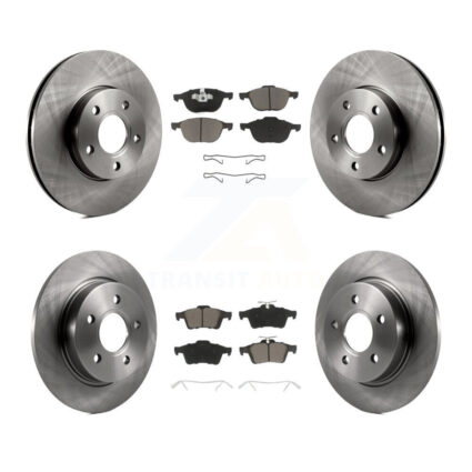 Front Rear Disc Brake Rotors And Ceramic Pads Kit For Ford Focus K8C-100747