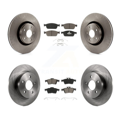 Front Rear Brake Rotor Ceramic Pad Kit For 2013-2018 Ford Focus With 335mm Diameter K8C-100748