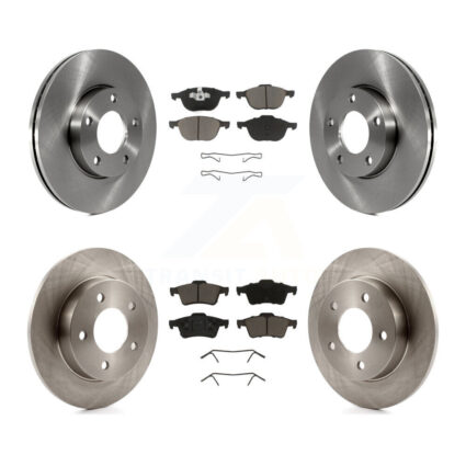 Front Rear Disc Brake Rotors And Ceramic Pads Kit For 2004-2005 Mazda 3 2.0L K8C-100749