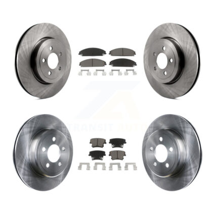 Front Rear Brake Rotor & Ceramic Pad Kit For Dodge Charger Chrysler 300 Challenger Magnum K8C-100764