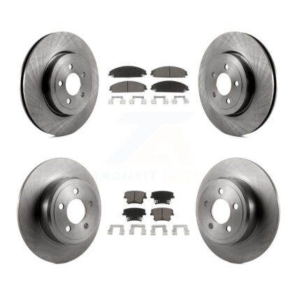 Front Rear Disc Brake Rotors And Ceramic Pad Kit For 2005-2006 Chrysler 300 AWD with 3.5L K8C-100767