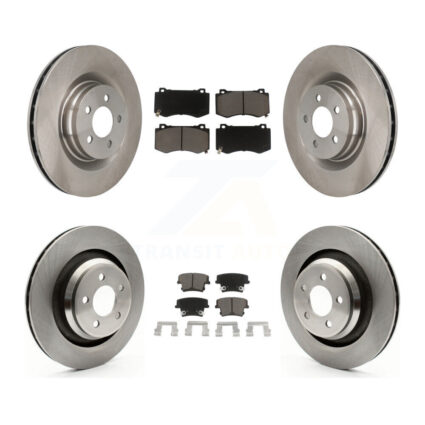 Front Rear Brake Rotor And Ceramic Pad Kit For 2015 Dodge Charger R T Scat Pack with 6.4L K8C-100771