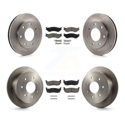 Front Rear Disc Brake Rotors And Ceramic Pads Kit For Ford F-150 F-250 HD 4WD K8C-100787