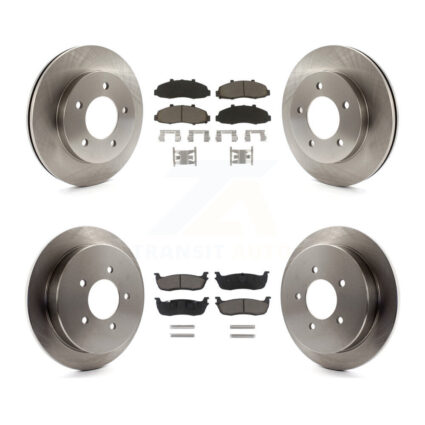 Front Rear Disc Brake Rotors And Ceramic Pads Kit For Ford F-150 4WD K8C-100791