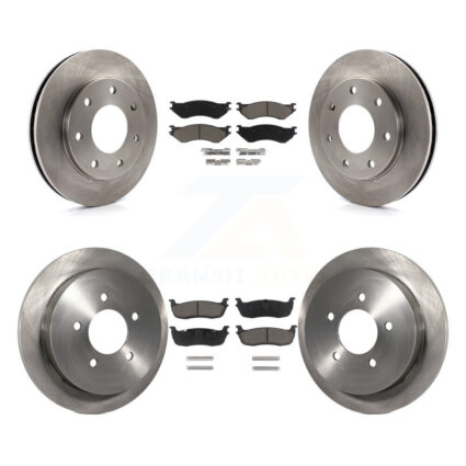 Front Rear Disc Brake Rotors And Ceramic Pads Kit For 2004 Ford F-150 Heritage 4WD K8C-100793