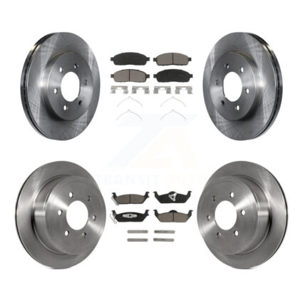 Front Rear Disc Brake Rotors And Ceramic Pads Kit For Ford F-150 Lincoln Mark LT 4WD K8C-100796