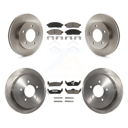 Front Rear Disc Brake Rotors And Ceramic Pads Kit For 2004 Ford F-150 4WD K8C-100798