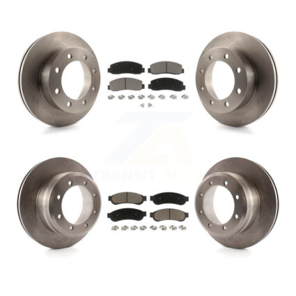 Front Rear Disc Brake Rotors And Ceramic Pads Kit For Ford F-350 Super Duty F-450 K8C-100802