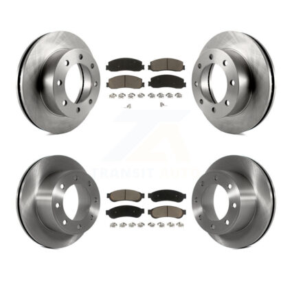 Front Rear Disc Brake Rotors And Ceramic Pads Kit For Ford F-350 Super Duty F-250 4WD K8C-100803