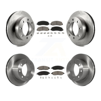 Front Rear Disc Brake Rotors And Ceramic Pads Kit For Ford F-350 Super Duty F-250 K8C-100804