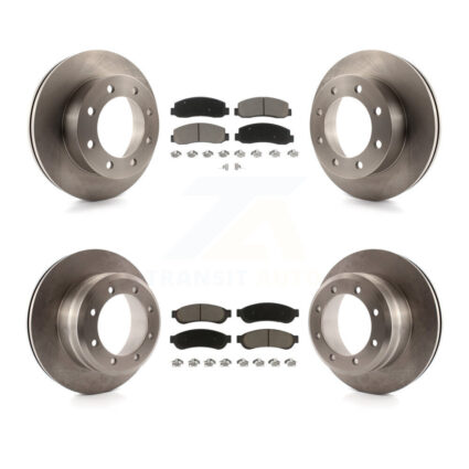 Front Rear Brake Rotors & Ceramic Pad Kit For Ford F-350 Super Duty With Dual Wheels K8C-100805