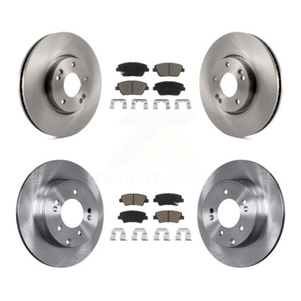Front Rear Disc Brake Rotors And Ceramic Pads Kit For Hyundai Sonata Kia Optima K8C-100835