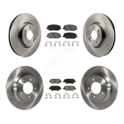 Front Rear Brake Rotor & Ceramic Pad Kit For 13-15 Kia Optima With Electric Parking K8C-100837