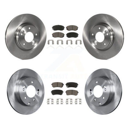 Front Rear Brake Rotors Ceramic Pad Kit For 2016 Hyundai Sonata With Manual Parking K8C-100840