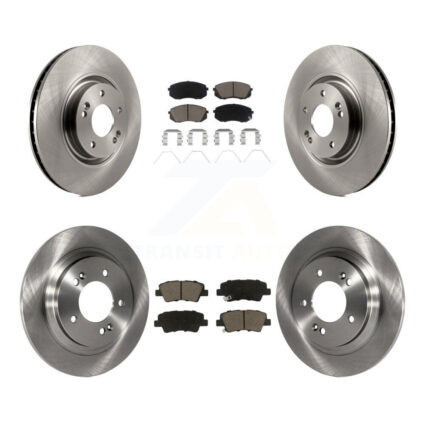 Front Rear Disc Brake Rotors & Ceramic Pad Kit For Kia Optima With Electric Parking K8C-100841