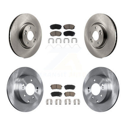 Front Rear Disc Brake Rotors And Ceramic Pad Kit For Kia Optima With Manual Parking K8C-100842