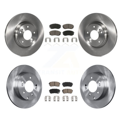 Front Rear Disc Brake Rotors And Ceramic Pad Kit For Kia Optima With Manual Parking K8C-100843