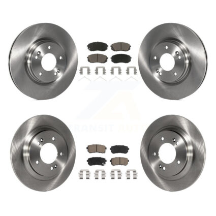 Front Rear Brake Rotors & Ceramic Pad Kit For 2016 Kia Optima With Electric Parking K8C-100844