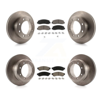 Front Rear Brake Rotor Ceramic Pad Kit For 11 Ford F-350 Super Duty With Dual Wheels K8C-100848