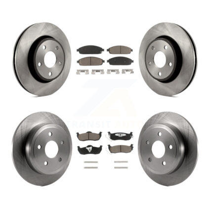 Front Rear Disc Brake Rotors And Ceramic Pads Kit For Jeep Grand Cherokee Commander K8C-100864