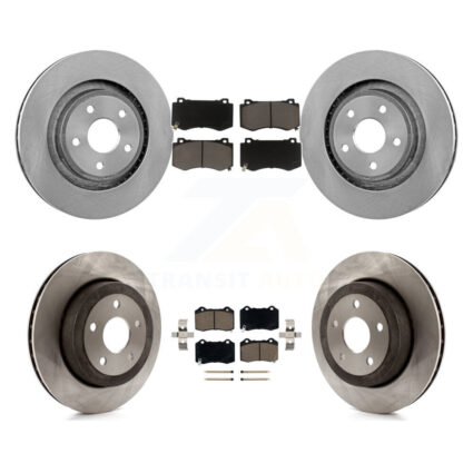 Front Rear Disc Brake Rotors And Ceramic Pads Kit For 2006-2010 Jeep Grand Cherokee SRT8 K8C-100865