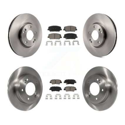 Front Rear Disc Brake Rotors And Ceramic Pads Kit For Kia Forte Forte5 Koup K8C-100866