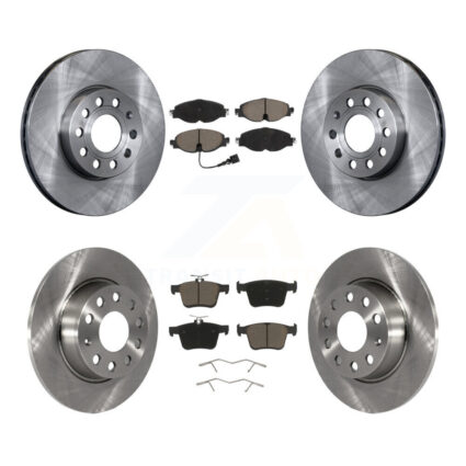 Front Rear Disc Brake Rotors & Ceramic Pad Kit For Volkswagen Taos Audi A3 Quattro e-Golf K8C-100877