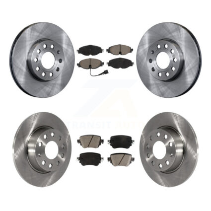 Front Rear Disc Brake Rotors And Ceramic Pads Kit For Volkswagen Golf SportWagen K8C-100879