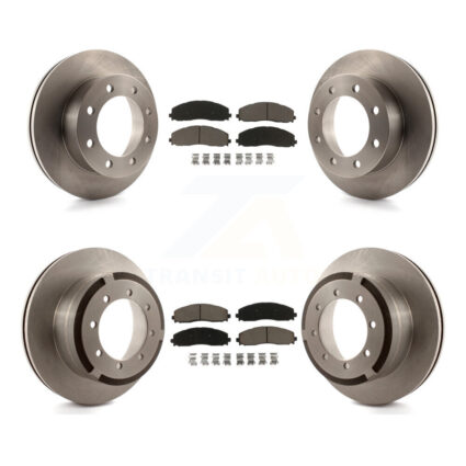 Front Rear Brake Rotor Ceramic Pad Kit For 13 Ford F-350 Super Duty With Dual Wheels K8C-100891