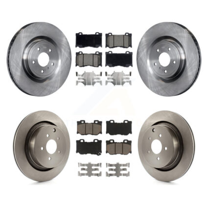 Front Rear Brake Rotor & Ceramic Pad Kit For 09-13 INFINITI FX50 With Dual Piston Caliper K8C-100893