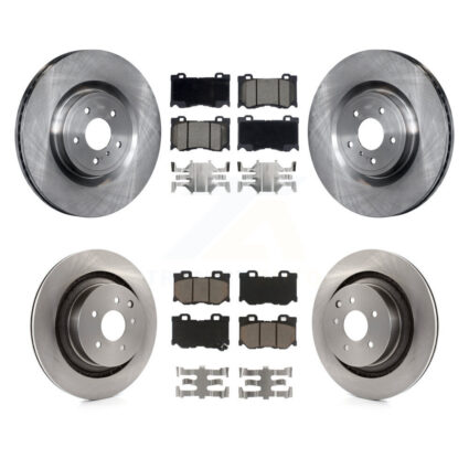 Front Rear Brake Rotors Ceramic Pad Kit For 2009-2013 INFINITI G37 RWD With Brembo Brakes K8C-100895